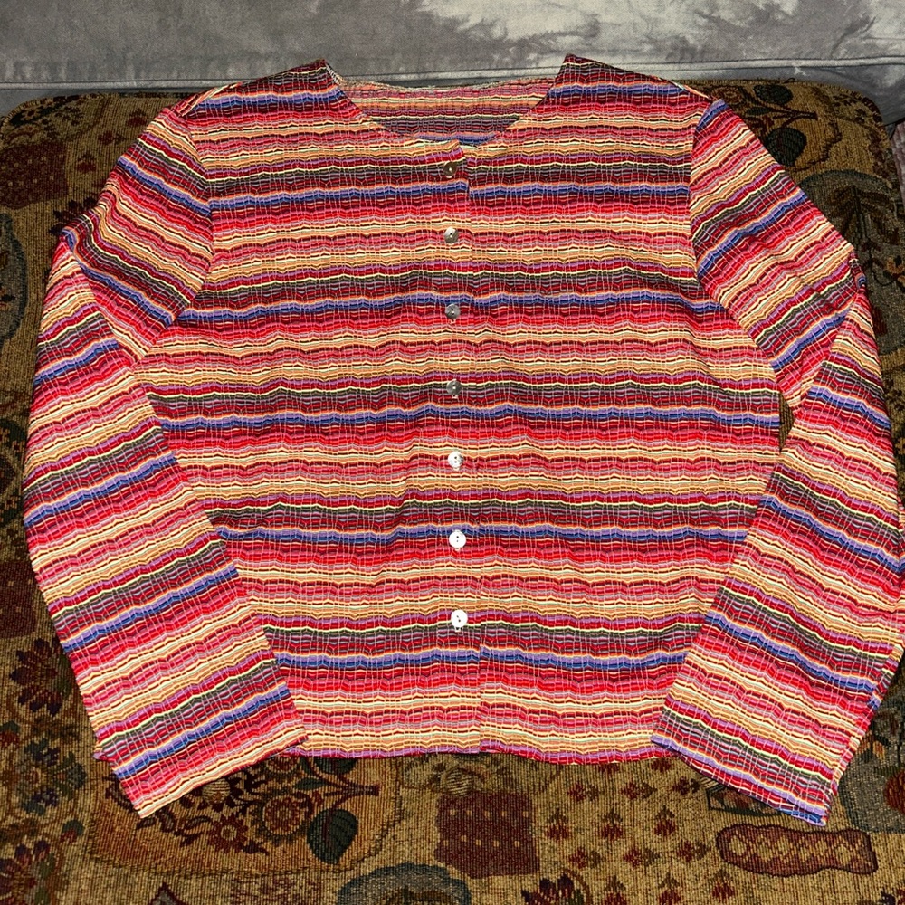 Multicolored stripe shirt